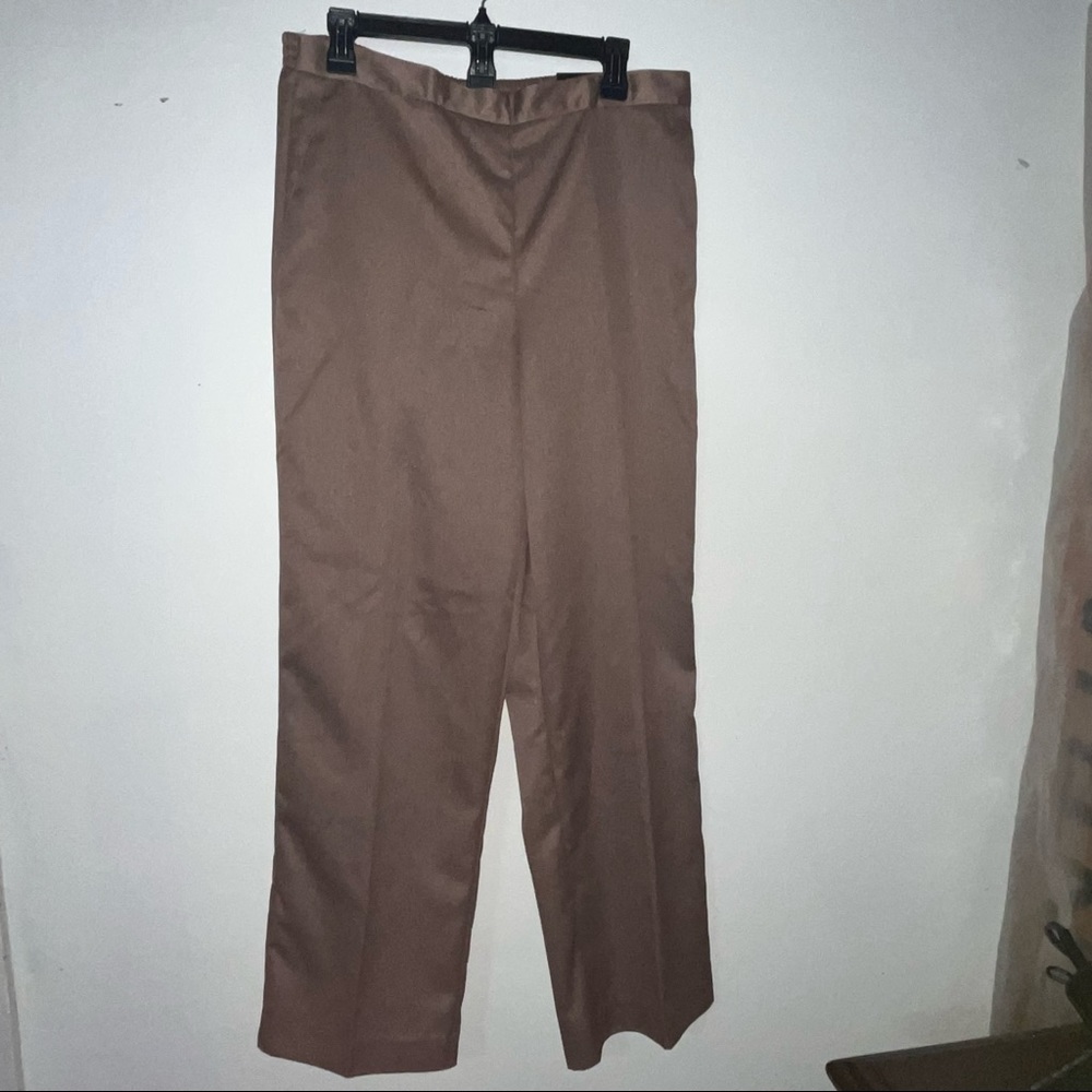 ALFRED DUNNER Women Classic Fit Pant Toasthe Color Comfort Waist Size 14 NEW